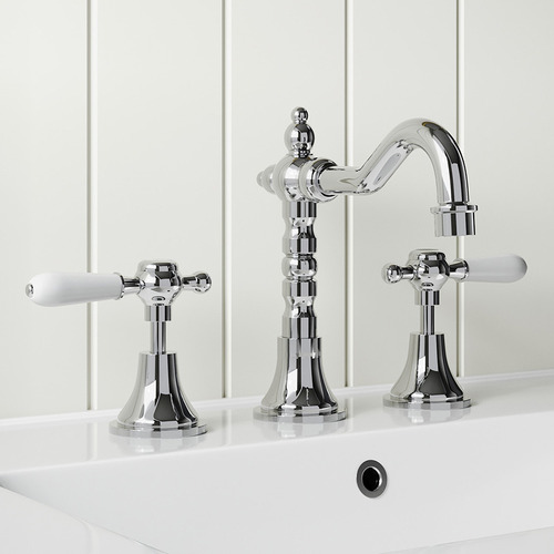 Clementine Round Basin Spout & Mixer Set