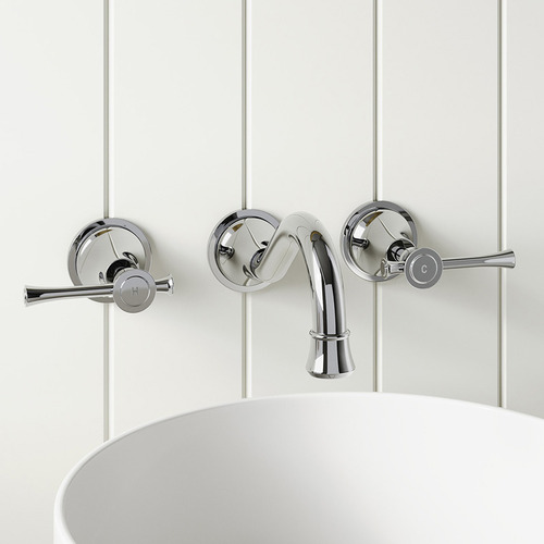 Constance 200mm Wall Bath/Basin Spout & Tap Set
