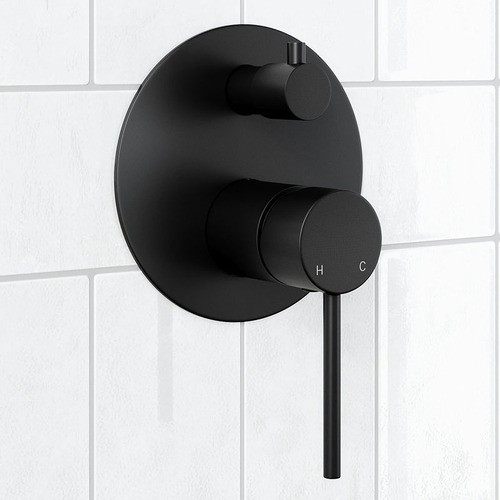 Avalon Mini Round Brass Shower Mixer with Diverter