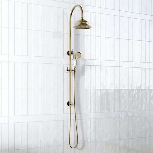 Clementine Brass Twin Shower