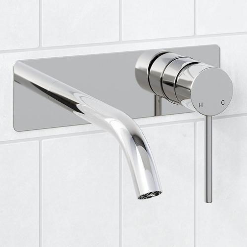 Avalon 180mm Curved Combination Wall Mixer with Spout