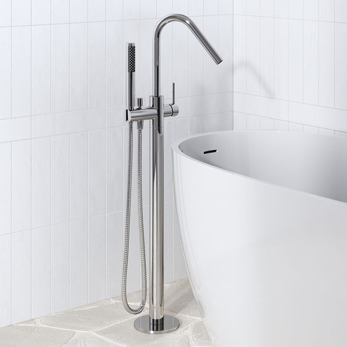 Avalon Floor Mounted Bath mixer with Hand-Held Shower