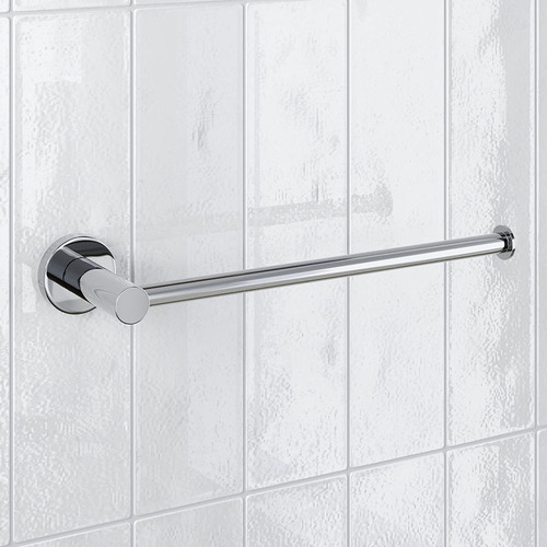 Rumi 250mm L-Shaped Brass Hand Towel Rail