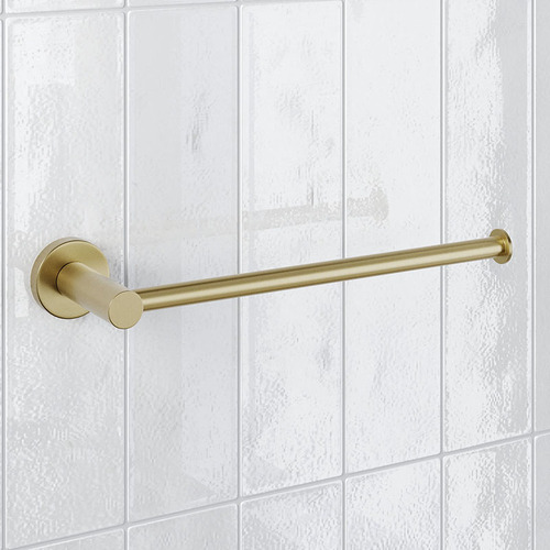 Rumi 250mm L-Shaped Brass Hand Towel Rail
