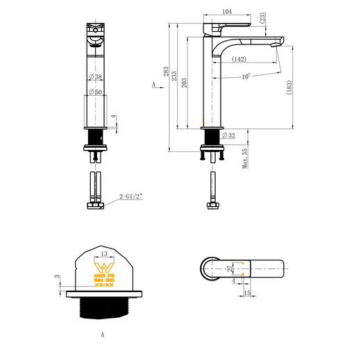 Vattern Basin Mixer