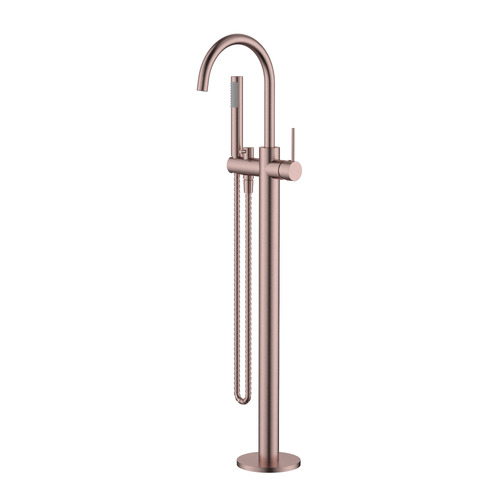 Avalon Mini Floor Mounted Bath Mixer With Microphone Hand Shower