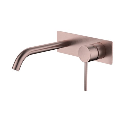 Avalon 180mm Curved Combination Wall Mixer with Spout