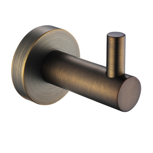 Rumi Round Single Brass Robe Hook