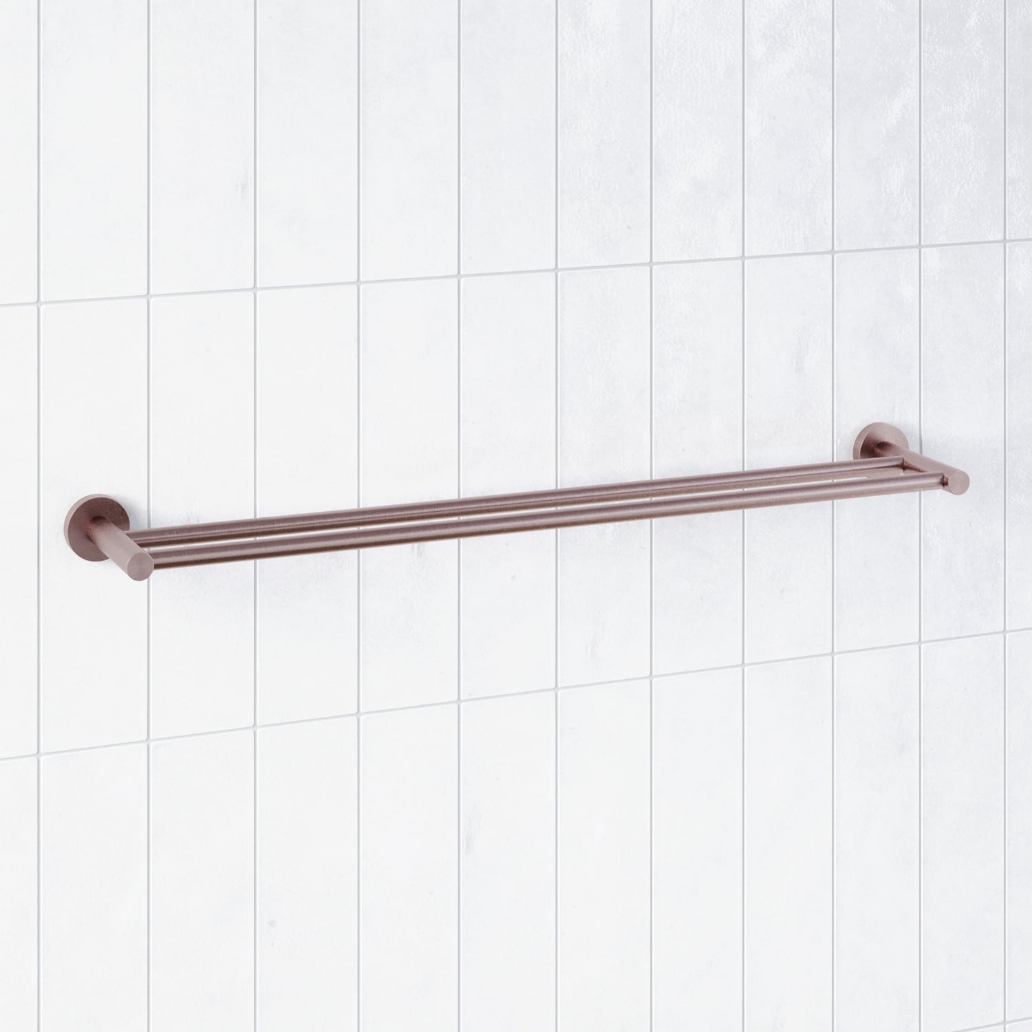 Rumi 600mm Brass Double Towel Rail