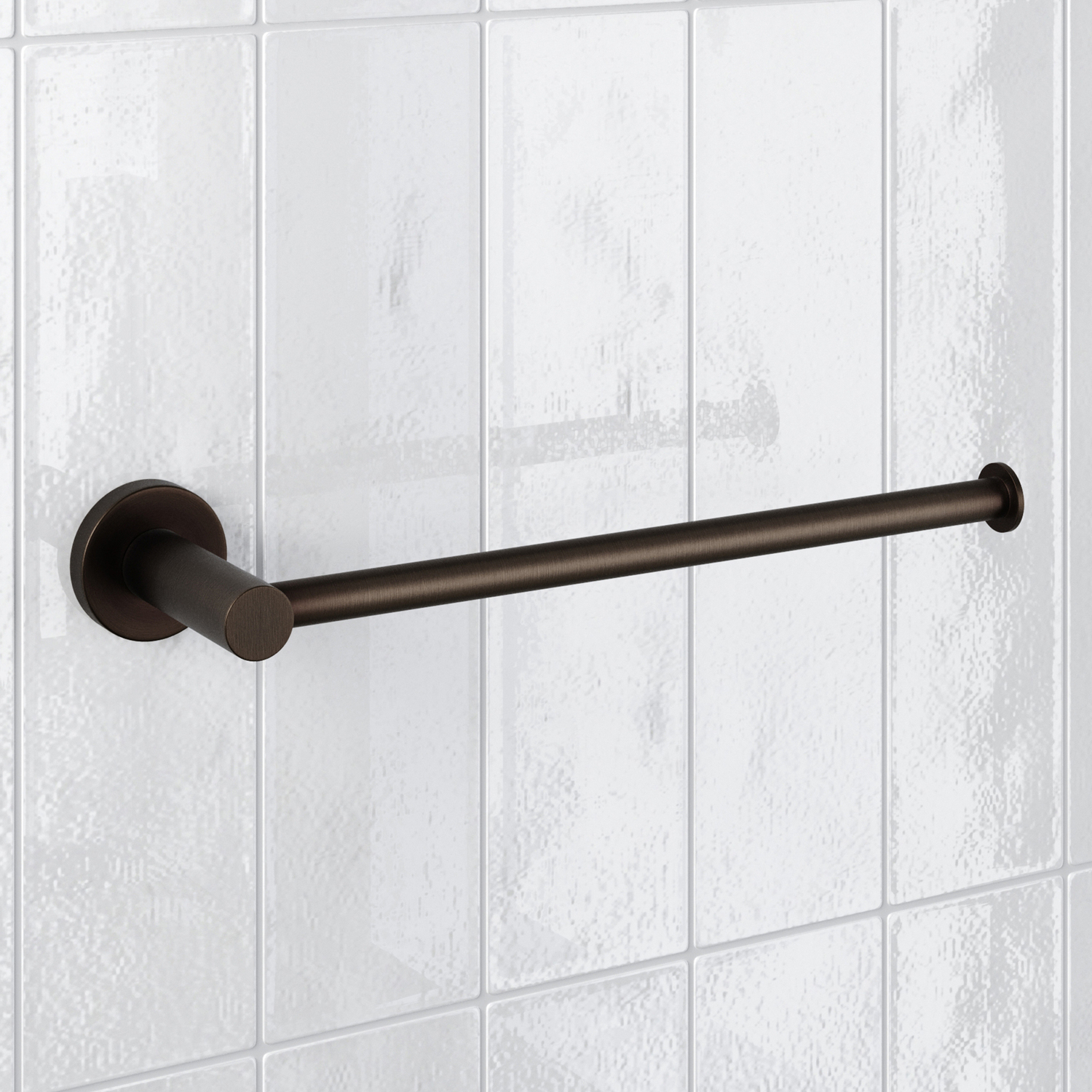 Rumi 250mm L-Shaped Brass Hand Towel Rail