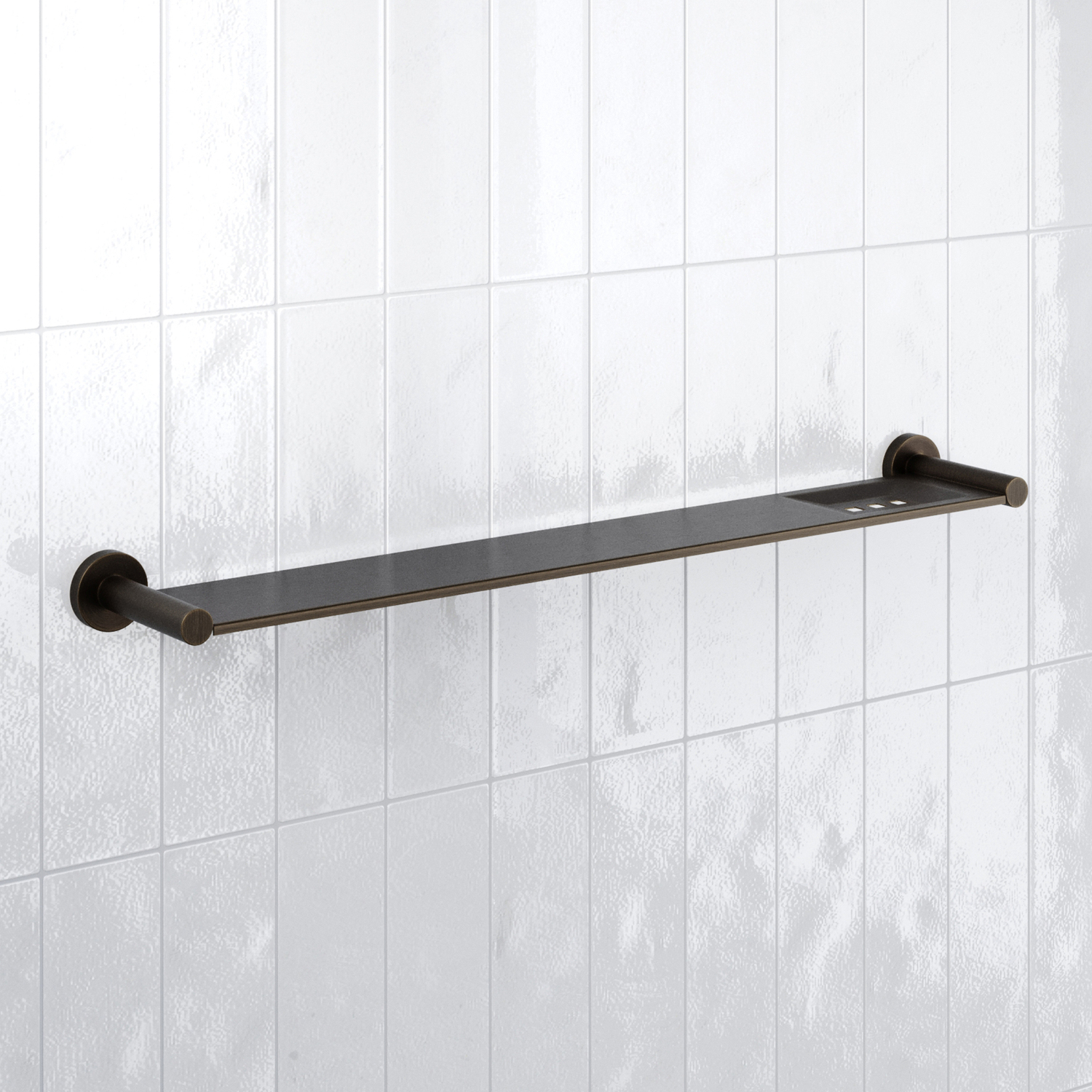 Rumi Brass Bathroom Shelf