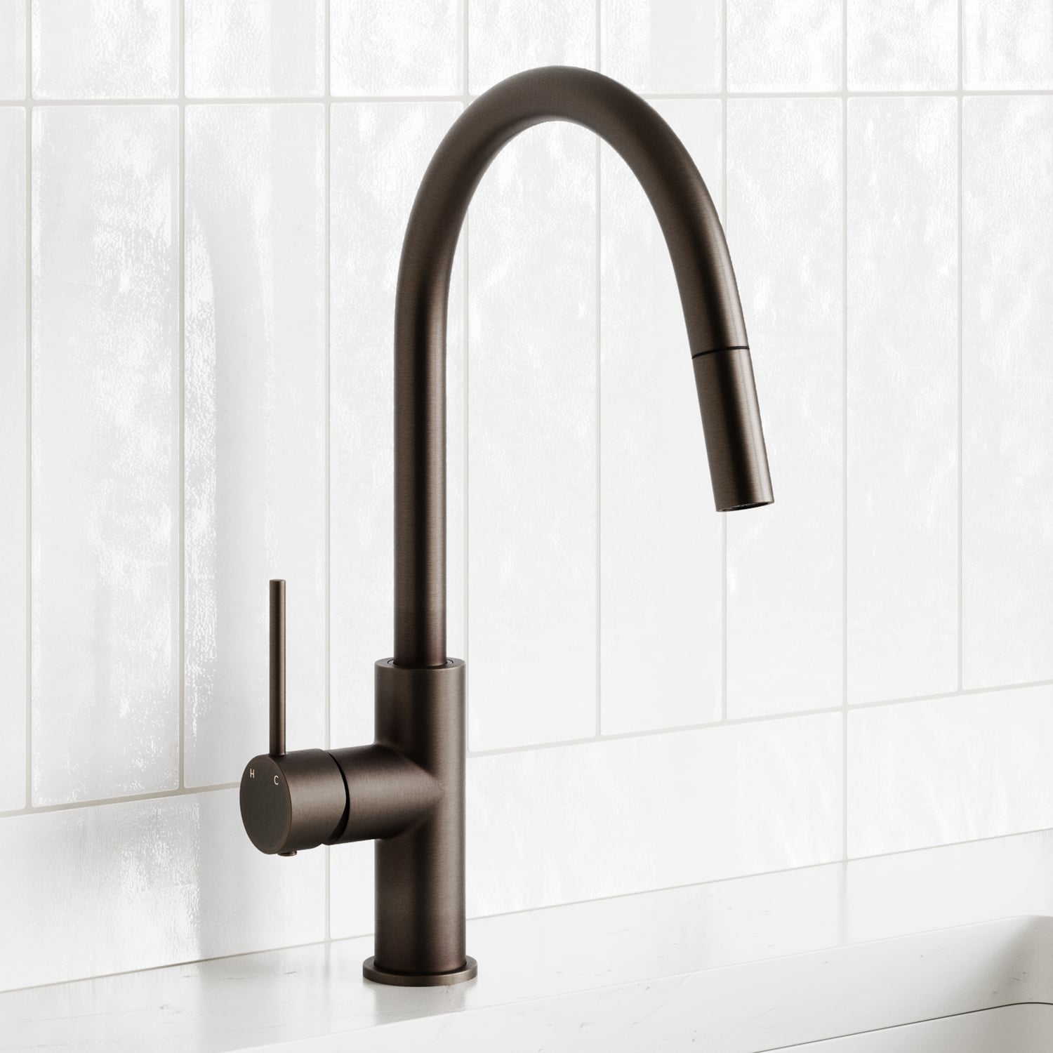 Avalon Mini Pull-Out Gooseneck Kitchen Mixer