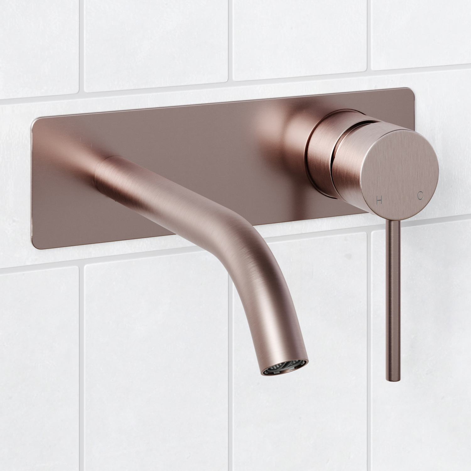 Avalon 180mm Curved Combination Wall Mixer with Spout
