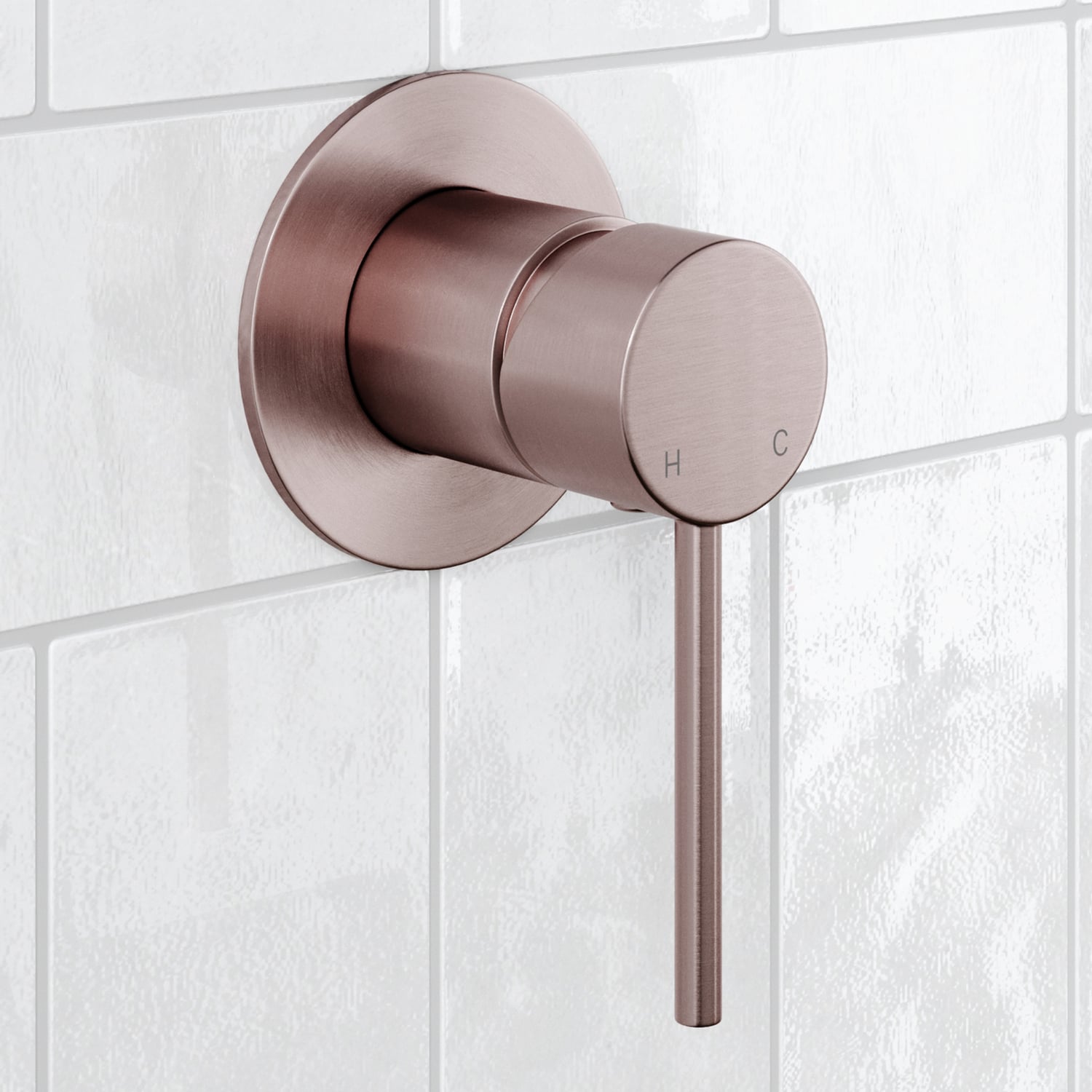 Avalon Mini Brass Shower Mixer with 80mm Backplate