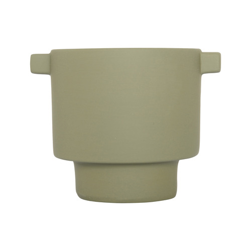 Khaki Green Bonnie Terracotta Planter Pot