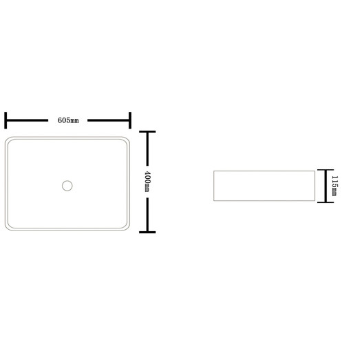 Gloss White Rectangular Basin | Temple & Webster