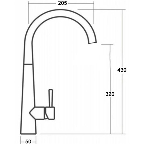 City Life Inox Round Boutique Kitchen Mixer Tap