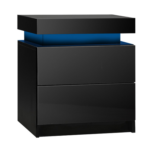 Murray 2 Drawer Bedside Table with LED Light