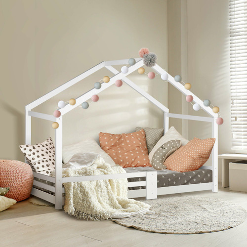 Kids-Yumi-Pine-Wood-House-Bed-Single