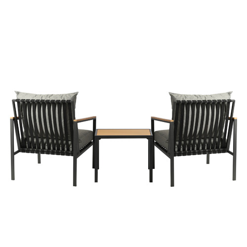 2 Seater Auburn Outdoor Chair & Side Table Set
