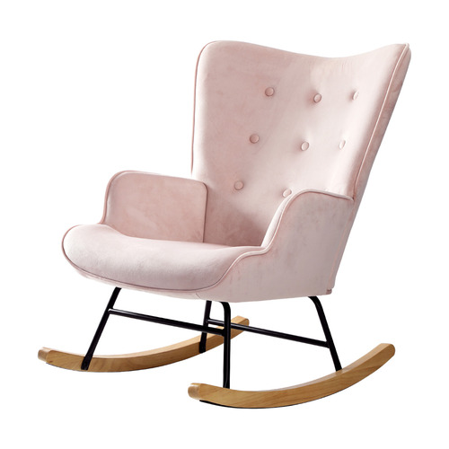 Sandy Velvet Rocking Chair
