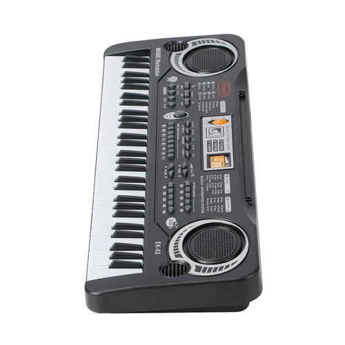 LivingFusion 61 Keys Electronic Keyboard with Microphone Temple & ster