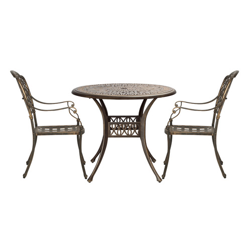 2 Seater Moira Cast Aluminium Outdoor Bistro Set