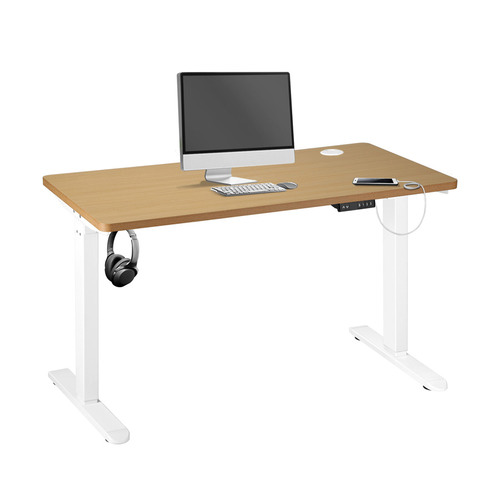 LivingFusion Alwyn II 120cm Electric Sit & Stand Desk Temple & ster