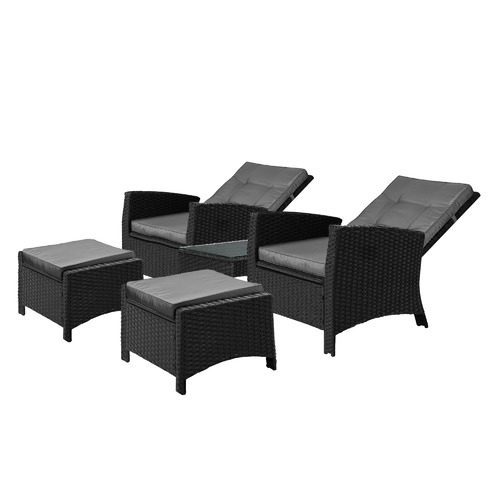 LivingFusion 2 Seater Nixon Outdoor Lounge Set Temple & Webster