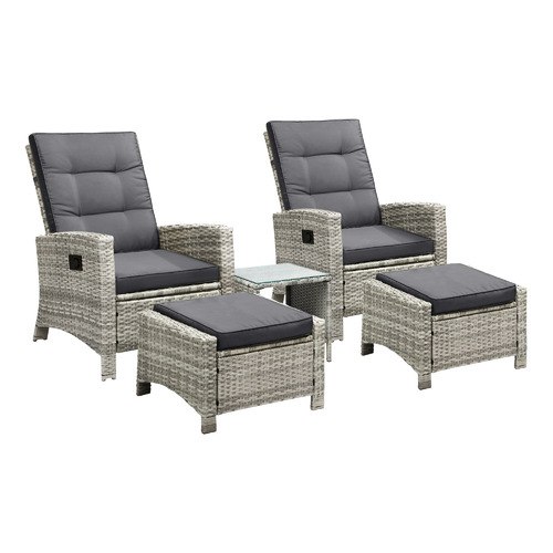2 Seater Nixon Outdoor Lounge, Ottoman & Side Table Set