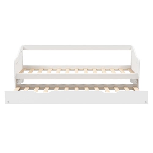 Olive Pine Wood Trundle Bed