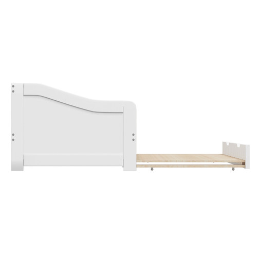 Olive Pine Wood Trundle Bed