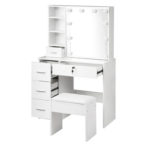 2 Piece Emily Dressing Table & Stool Set | Elegant Design
