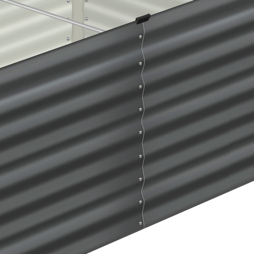 Grey Pierre Galvanised Steel Garden Bed
