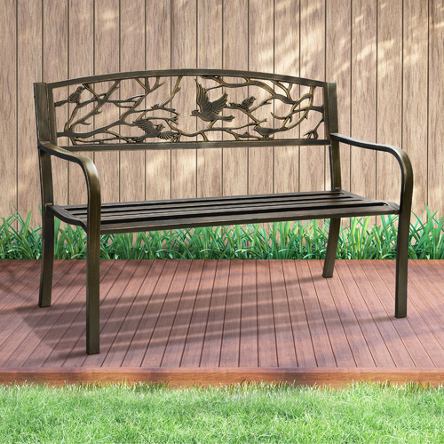 2 Seater Bird Arman Steel Garden Bench