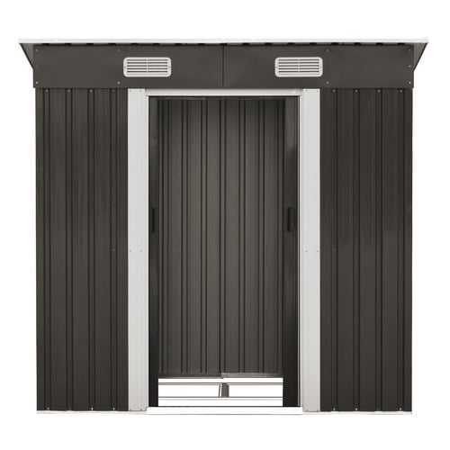 Edison Galvanise Steel Outdoor Storage Shed with Base