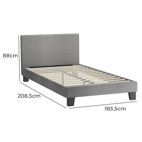 Alonzo Linen Bed Frame
