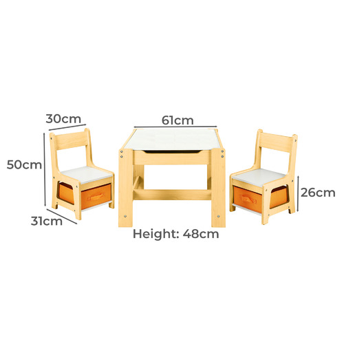 Oikiture Kids' Marshall Table & Chair Set