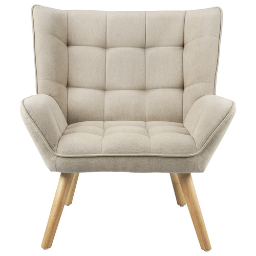 LivingFusion Winthrop Rubberwood Armchair | Temple & Webster