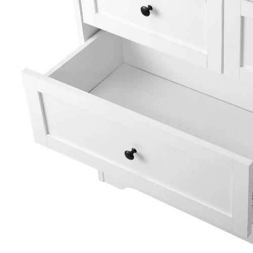 LivingFusion White Aurora 7 Drawer Chest | Temple & Webster
