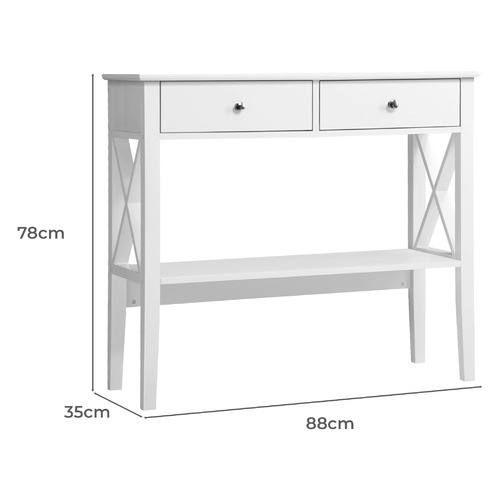 White Aldan Console Table