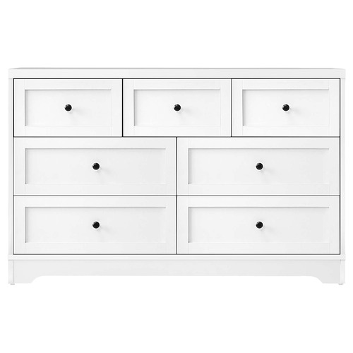White Aurora 7 Drawer Chest