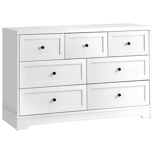 White Aurora 7 Drawer Chest