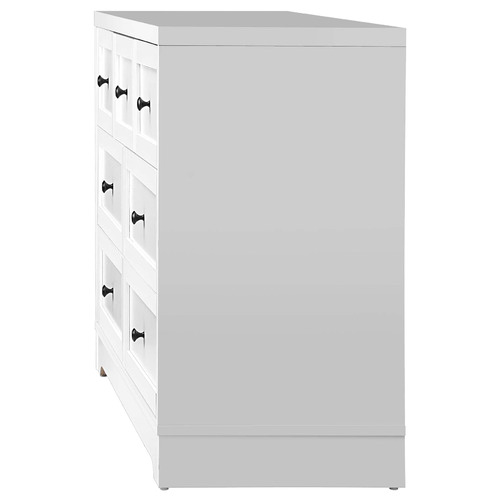 White Aurora 7 Drawer Chest