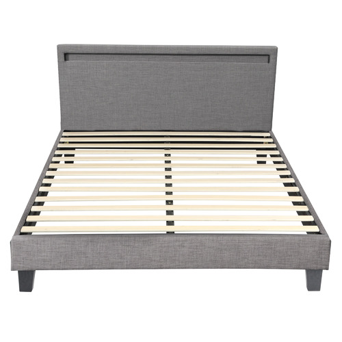 Lambeau Linen Bed Frame with LED
