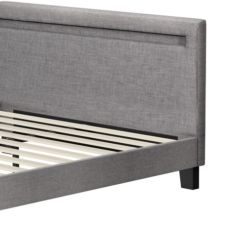 Lambeau Linen Bed Frame with LED