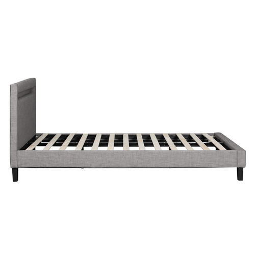 LivingFusion Lambeau Upholstered Bed Frame with LED | Temple & Webster