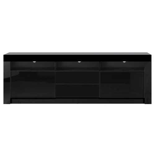 LivingFusion 180cm Galland 2 Drawer Entertainment Unit with LED.Light ...