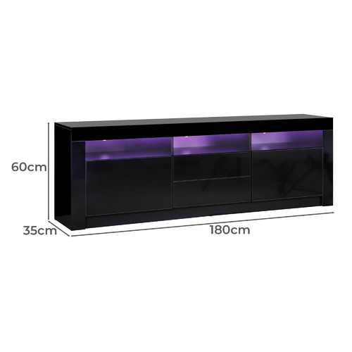 60cm Galland 2 Drawer Entertainment Unit with LED