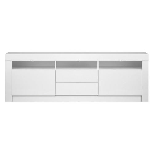 LivingFusion 180cm Galland 2 Drawer Entertainment Unit with LED.Light ...